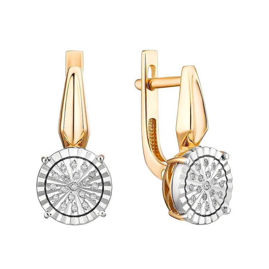 Ohrringe Zolotoy | Damen Ohrringe Mit Diamanten 585 Rotgold