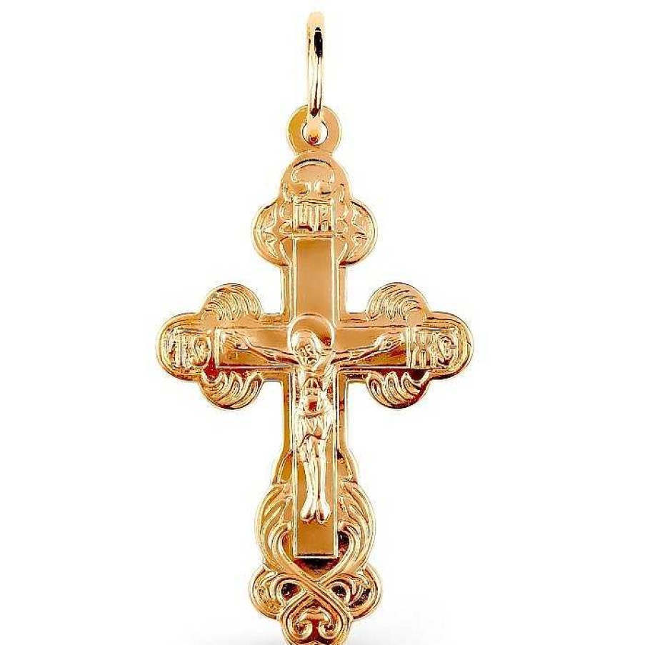 Kreuze Zolotoy | Kreuz Anh Nger "Orthodox" 585 Rotgold