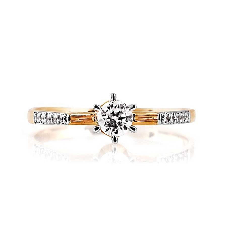 Ringe Zolotoy | Damen Ring Mit Zirkonia | 585 Rotgold