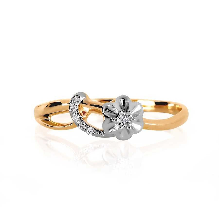 Ringe Zolotoy | Damen Ring Mit 6 Brillanten 585 Rotgold - Verlobungsring