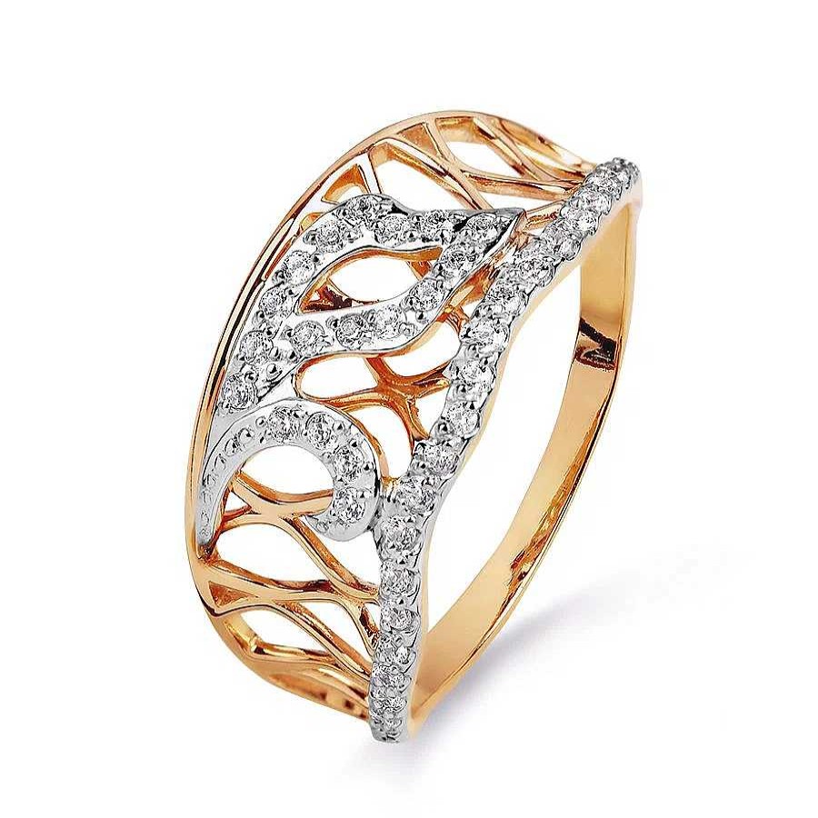 Ringe Zolotoy | Damen Ring Mit Zirkonia | 585 Rotgold