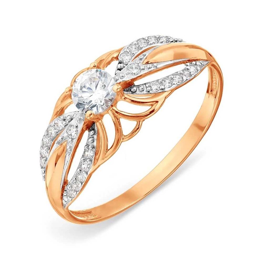 Ringe Zolotoy | Damen Ring 585Er Rotgold Zirkonia Fingerring