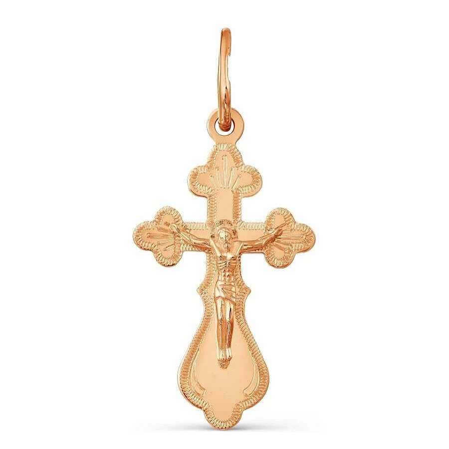 Kreuze Zolotoy | Kreuz Anh Nger "Orthodox" 585 Rotgold