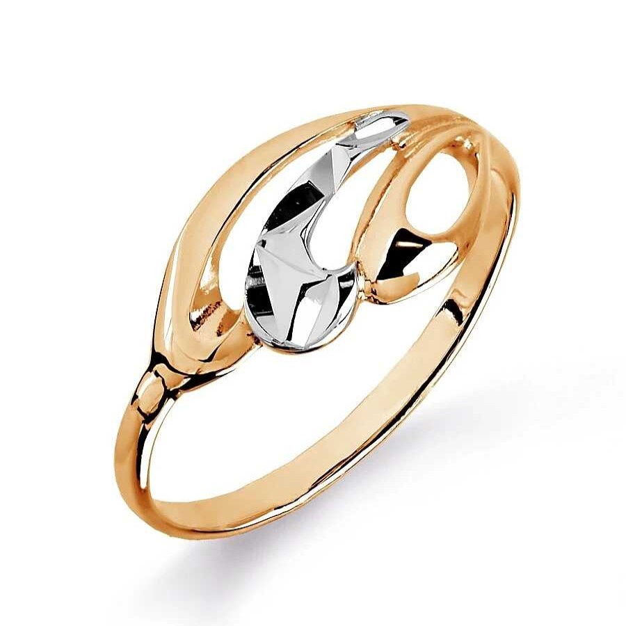 Ringe Zolotoy | Damen Ring 375 Rotgold Fingerring Bicolor