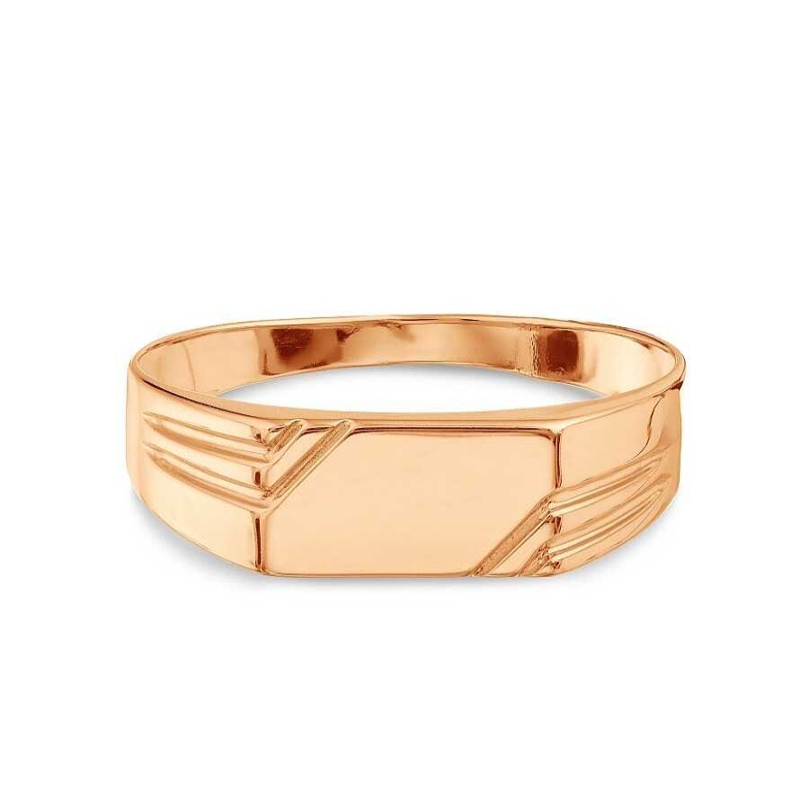 Ringe Zolotoy | Herren Ring 585Er Rotgold Hochglanz