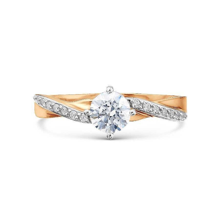 Ringe Zolotoy | Damen Ring 375 Rotgold Mit Zirkonia