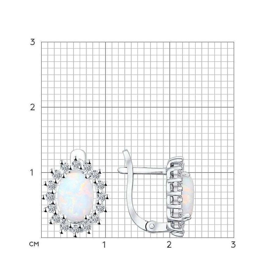 Ohrringe Zolotoy | Ohrringe 925 Silber Mit Opal Und Zirkonia