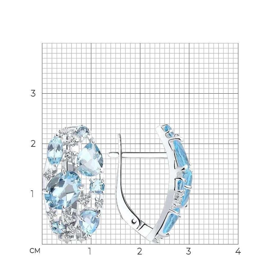 Ohrringe Zolotoy | Ohrringe 925 Silber Mit Topas Und Zirkonia