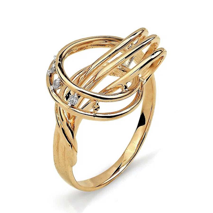 Ringe Zolotoy | Damen Ring Mit Zirkonia | 585 Rotgold