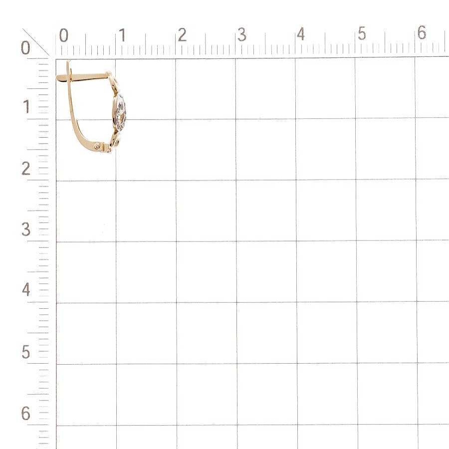 Ohrringe Zolotoy | Ohrringe Mit Zirkonia Rotgold 375