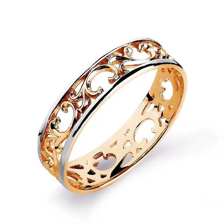 Ringe Zolotoy | Damen Ring - 585 Rotgold - Trauring Bicolor