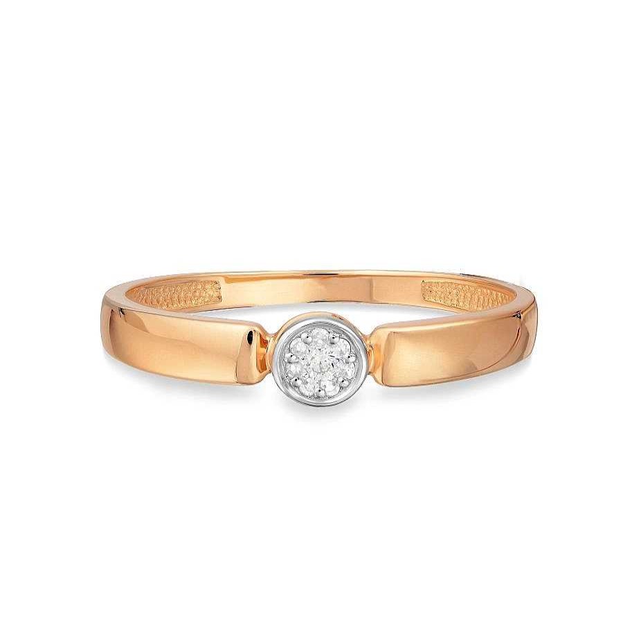 Ringe Zolotoy | Damen Ring 585 Rotgold Brillant Verlobungsring