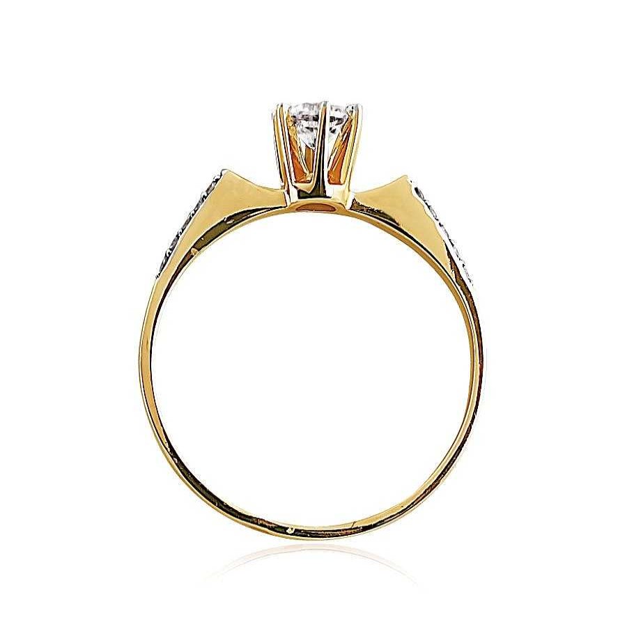 Ringe Zolotoy | Damen Ring Mit Zirkonia 585 Gelbgold