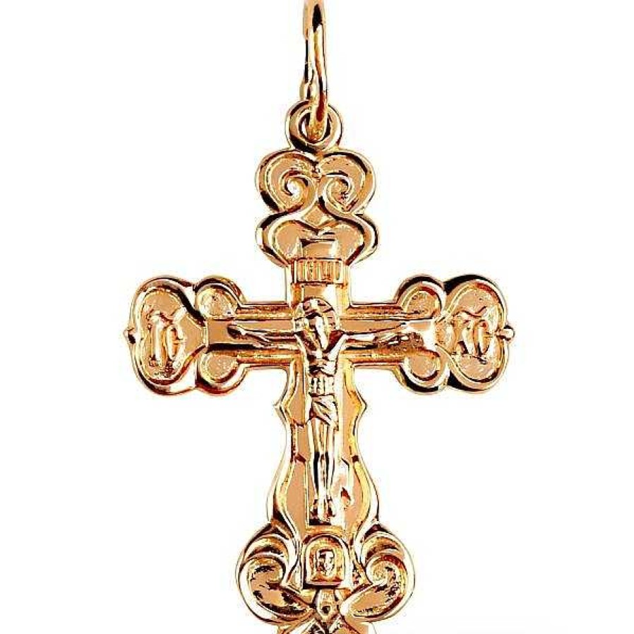 Kreuze Zolotoy | Kreuz Anh Nger "Orthodox" 585 Rotgold