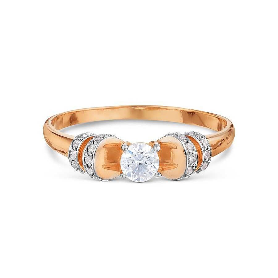 Ringe Zolotoy | Damen Ring Mit Zirkonia | 585 Rotgold