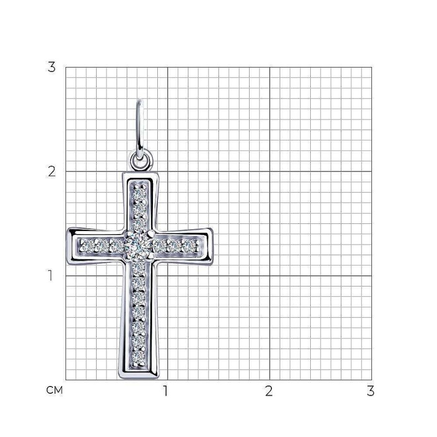 Kreuze Zolotoy | Kreuz Anh Nger 925 Silber Zirkonia