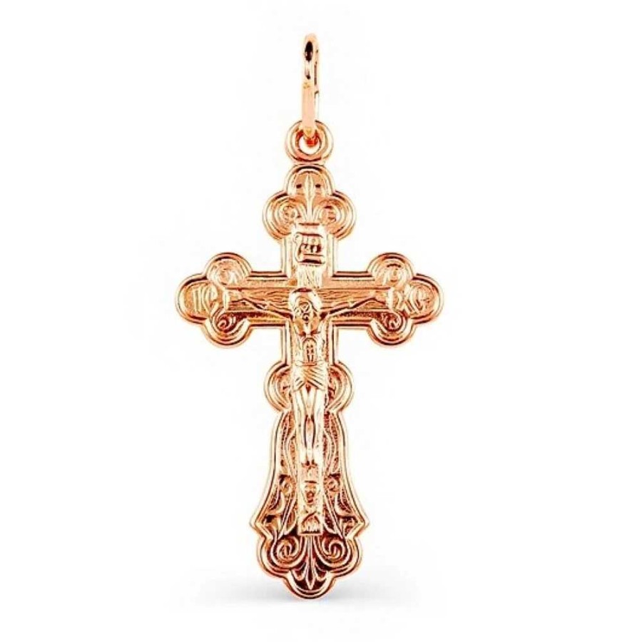 Kreuze Zolotoy | Kreuz Anh Nger "Orthodox" 585 Rotgold