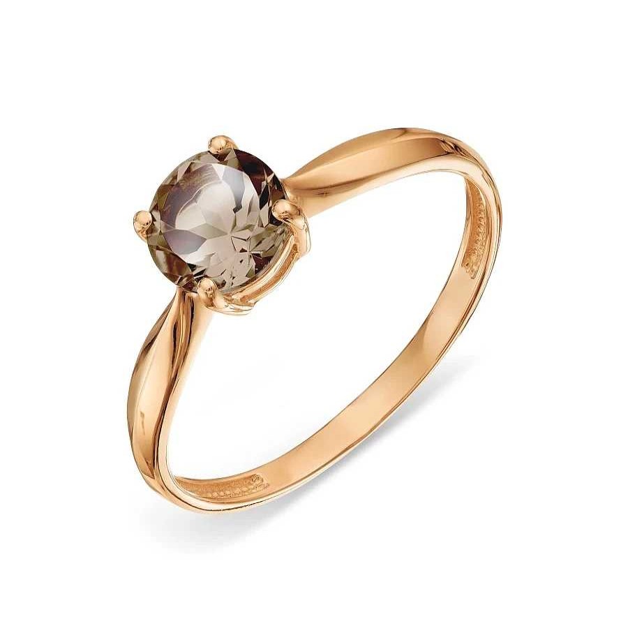 Ringe Zolotoy | Damen Ring 585Er Rotgold Rauchtopas