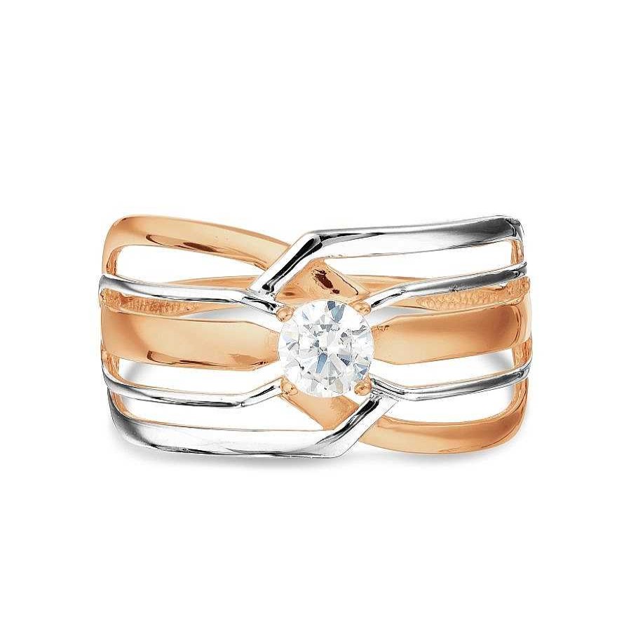 Ringe Zolotoy | Damen Ring Mit Zirkonia | 585 Rotgold