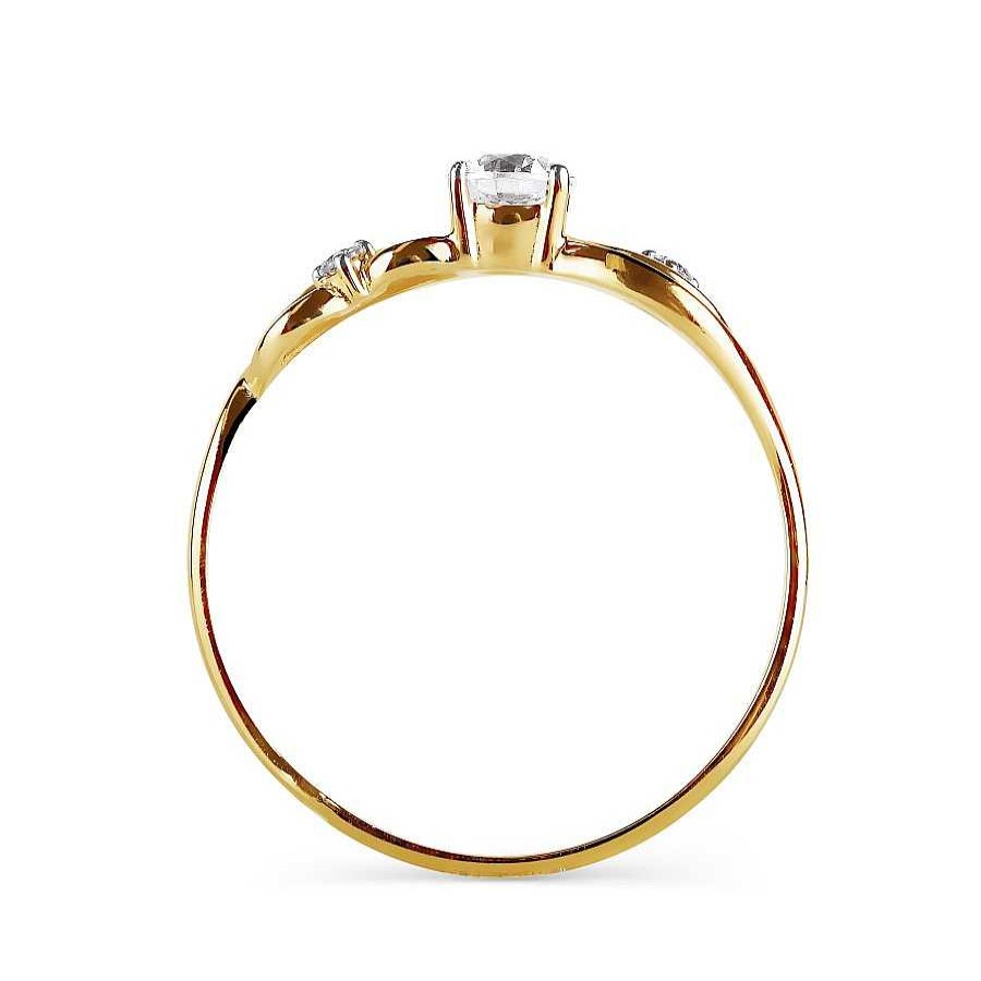 Ringe Zolotoy | Damen Ring Mit Zirkonia 585 Gelbgold