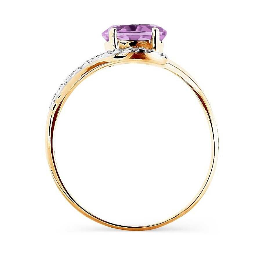 Ringe Zolotoy | Damen Ring 585 Rotgold Amethyst Zirkonia