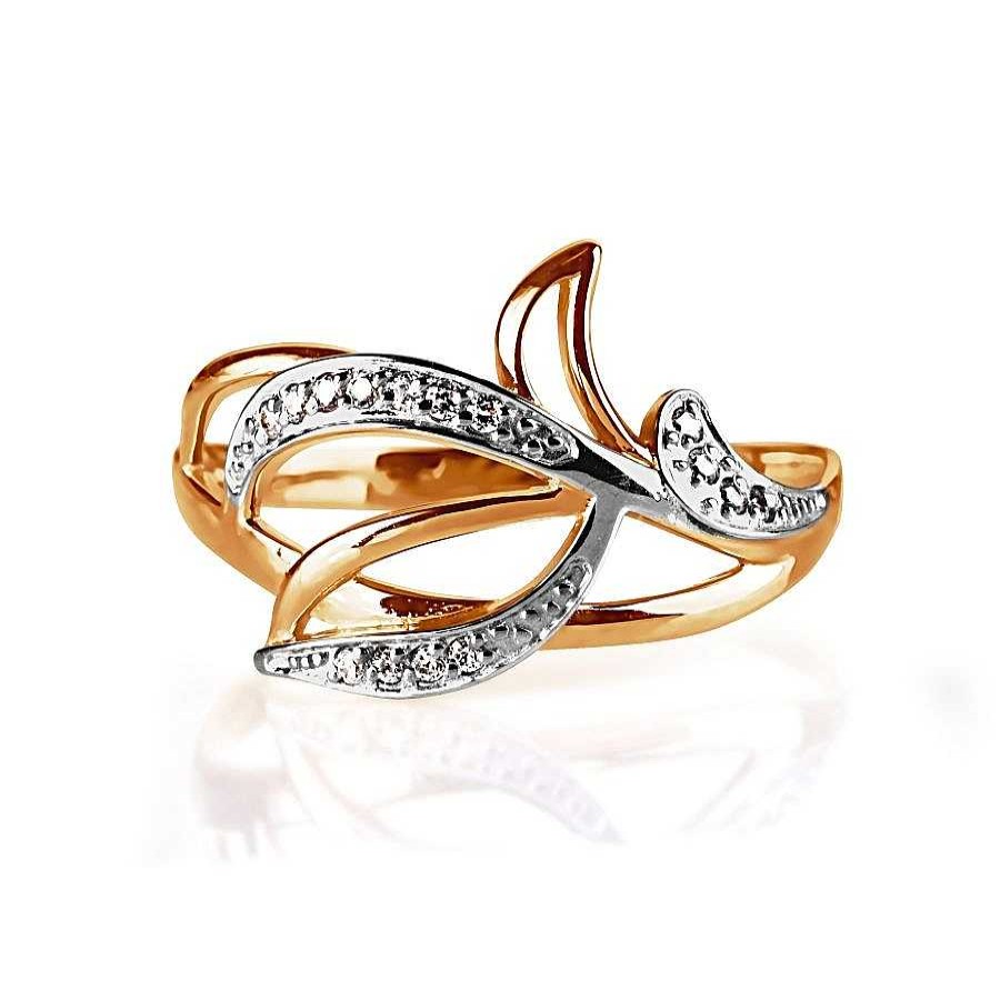 Ringe Zolotoy | Damen Ring "Blatt" 585 Rotgold