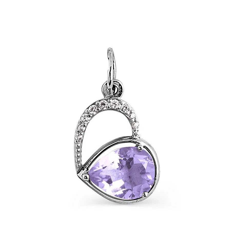 Anh Nger Zolotoy | Anh Nger Mit Amethyst Und Zirkonia 925 Silber