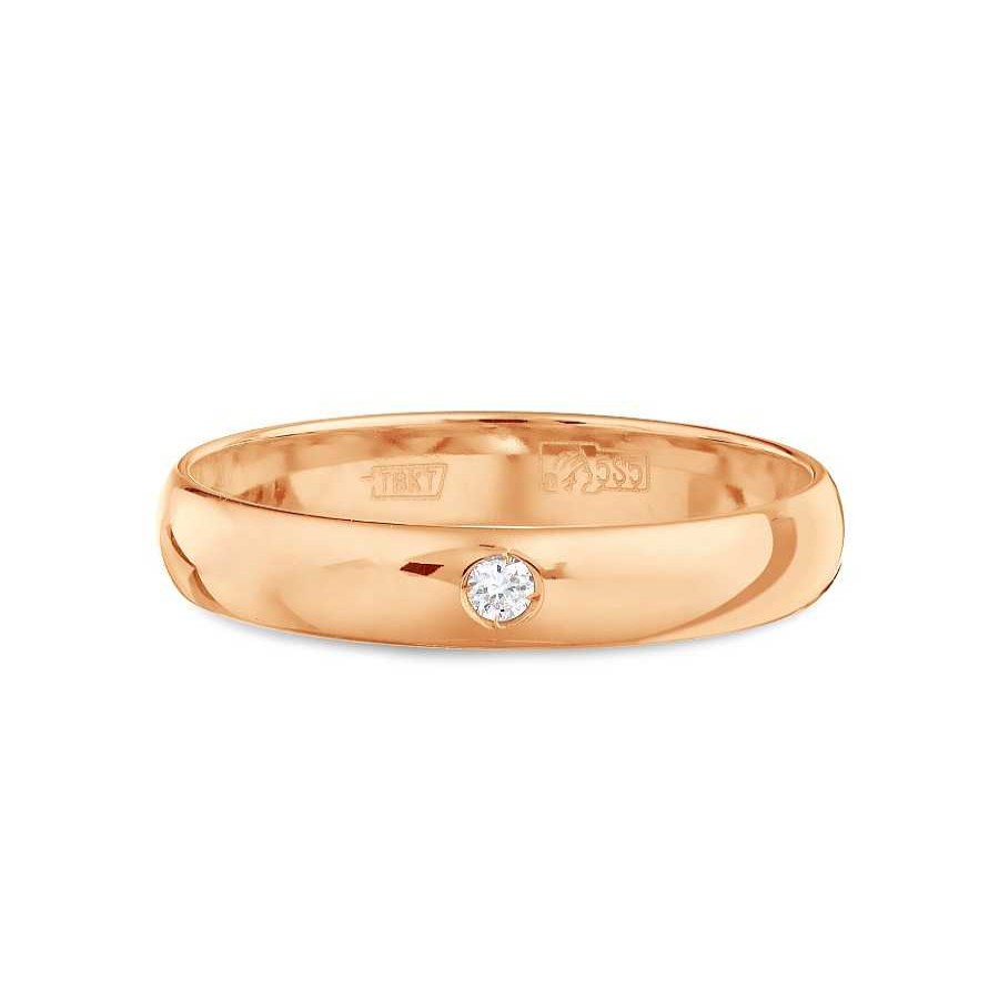 Ringe Zolotoy | Trauring Damen Ring Mit Brillant 585 Rotgold