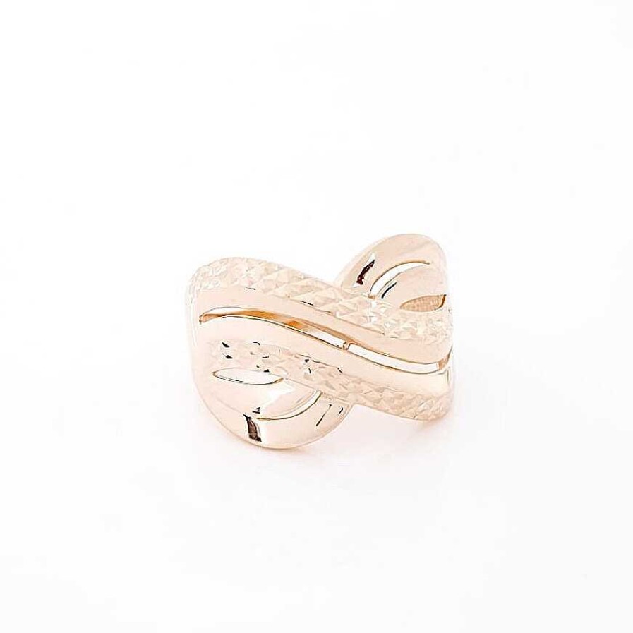 Ringe Zolotoy | Damen Ring 585 Rotgold Diamantiert