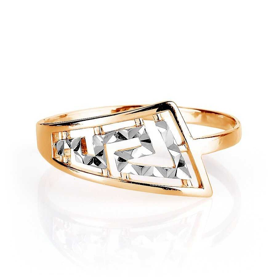 Ringe Zolotoy | Damen Ring 585 Rotgold Mit Diamantschliff