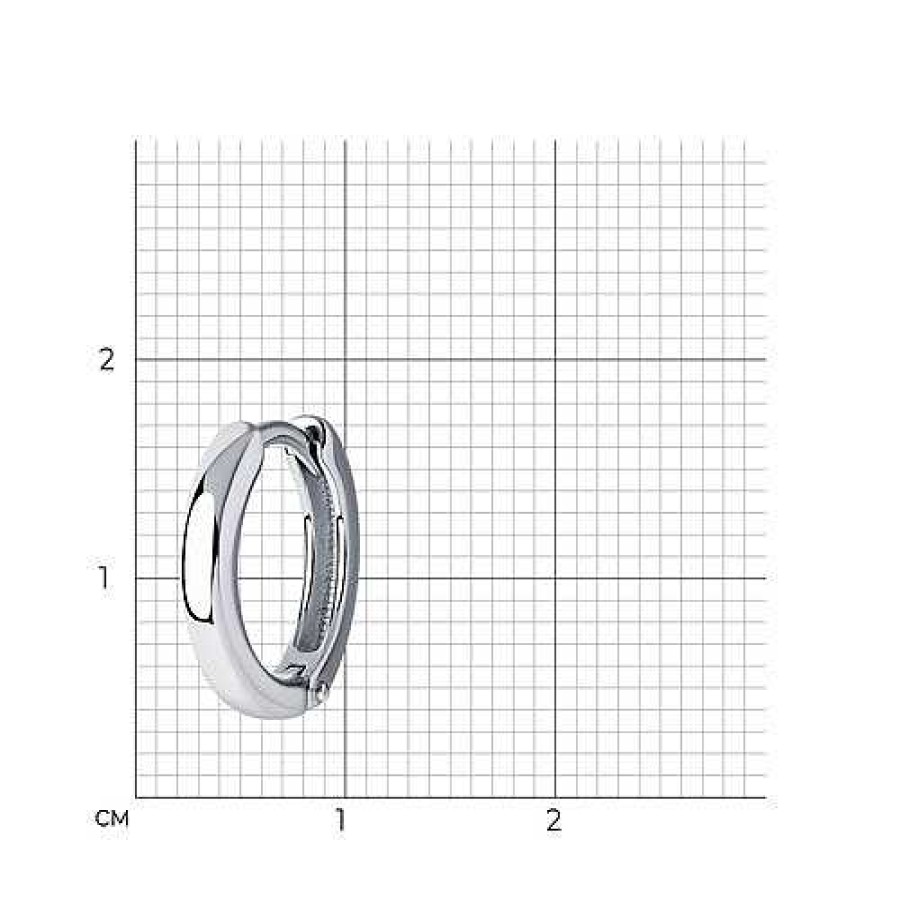 Ohrringe Zolotoy | Single Ohrring 925 Silber Creole