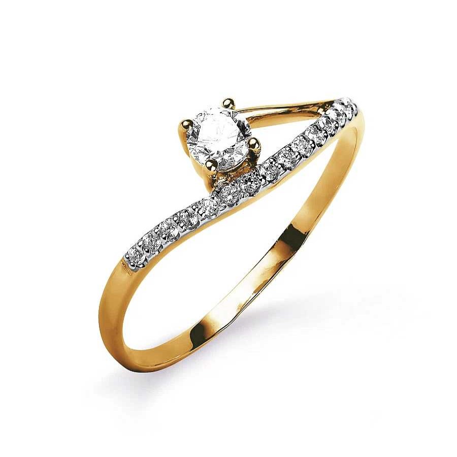 Ringe Zolotoy | Damen Ring 585 Gelbgold Mit Zirkonia