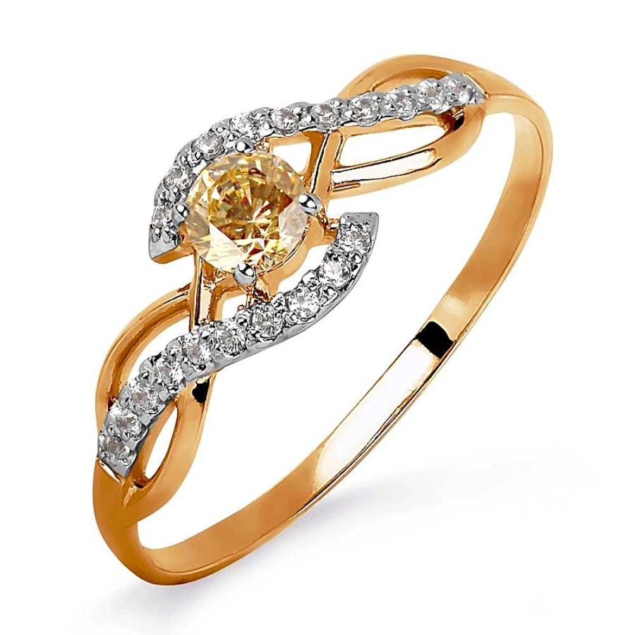 Ringe Zolotoy | Damen Ring 585 Rotgold Mit Zirkonia