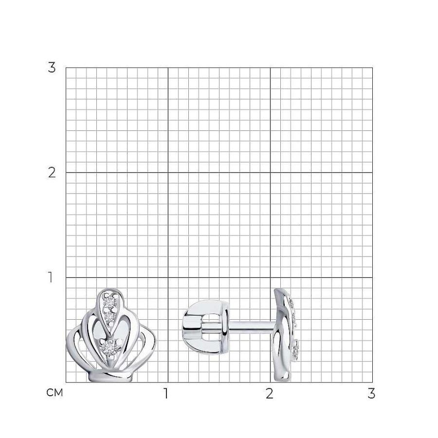 Ohrringe Zolotoy | Paar Ohrstecker Mit Zirkonia