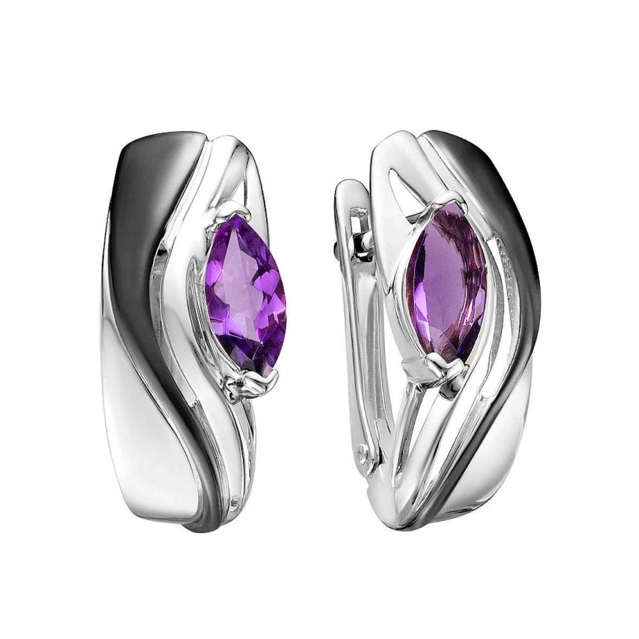 Ohrringe Zolotoy | Damen Ohrringe 925 Silber Mit Amethyst