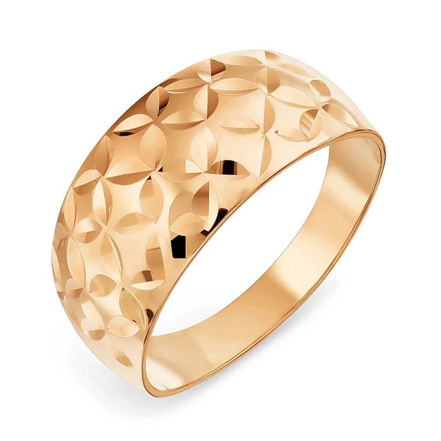 Ringe Zolotoy | Damen Ring 585 Rotgold Diamantiert