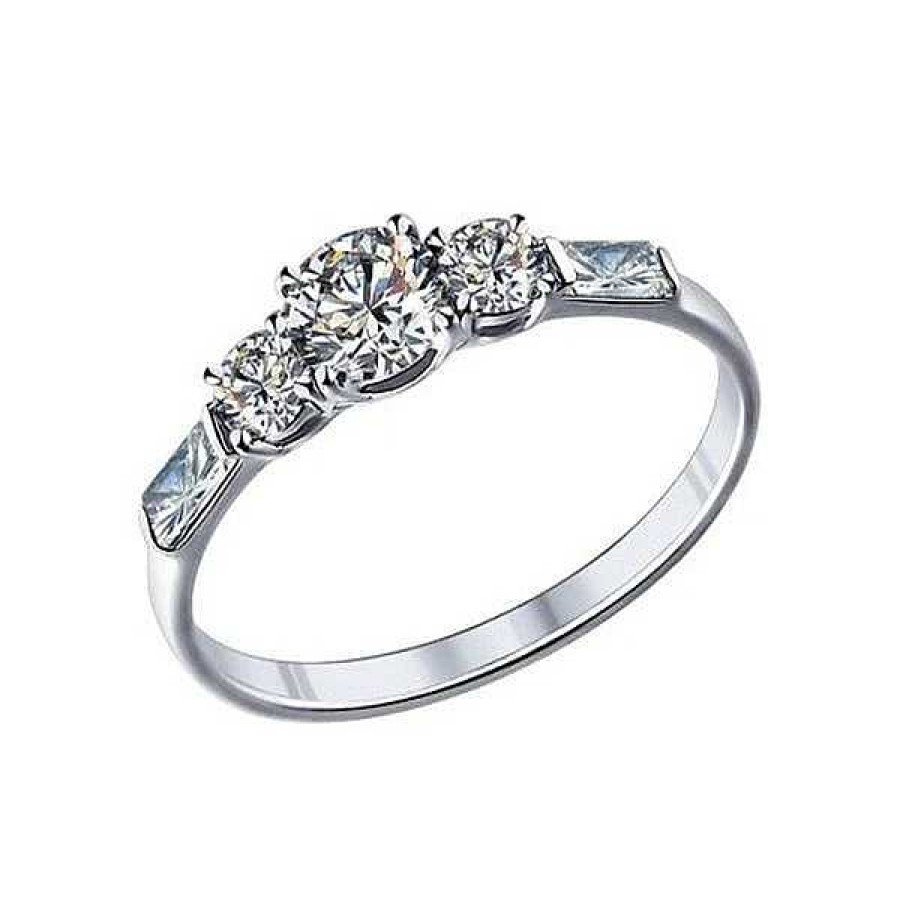 Ringe Zolotoy | Damen Ring 925 Silber Zirconia Premium Verlobungsring