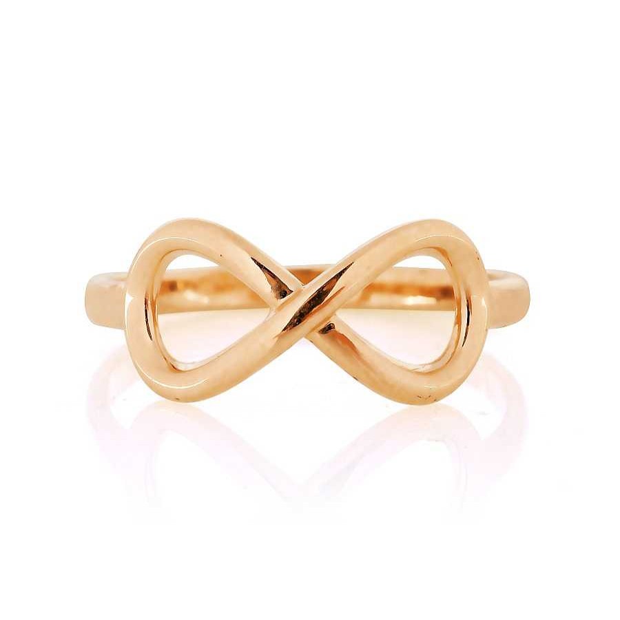 Ringe Zolotoy | Damen Ring 585 Rotgold Mit Unendlichkeit Symbol