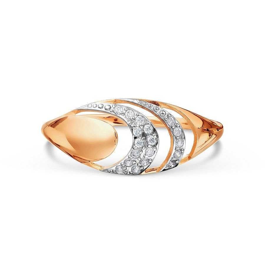 Ringe Zolotoy | Damen Ring Mit Zirkonia | 585 Rotgold