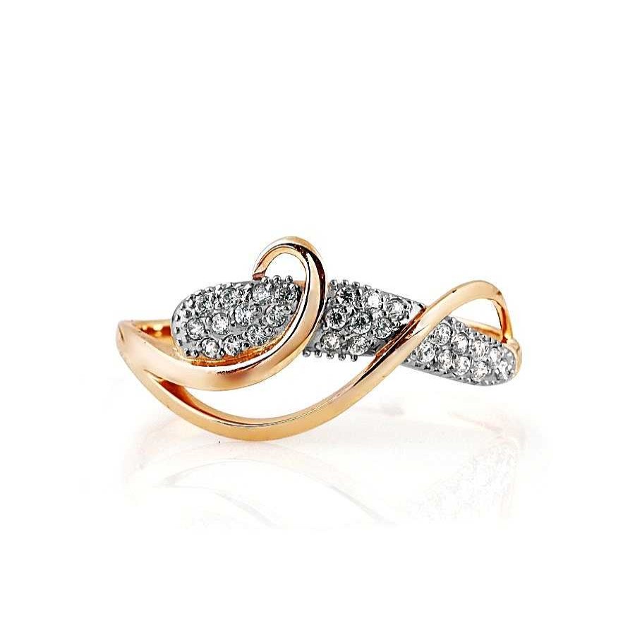 Ringe Zolotoy | Damen Ring 585 Rotgold Mit Zirkonia