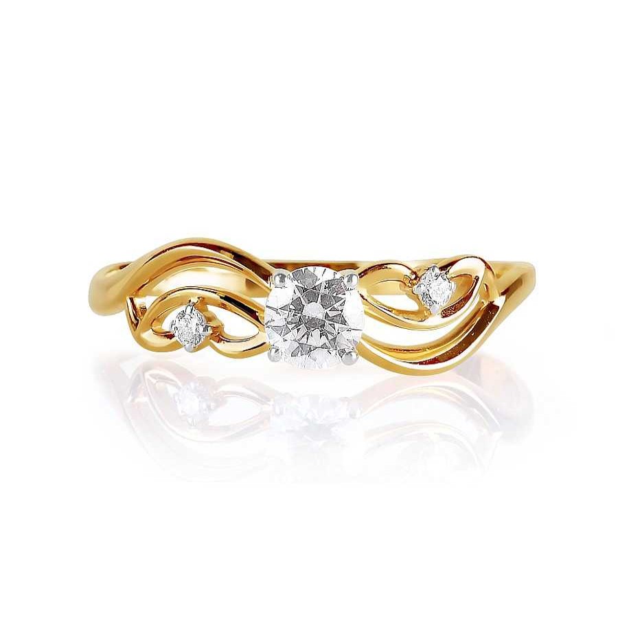 Ringe Zolotoy | Damen Ring Mit Zirkonia 585 Gelbgold