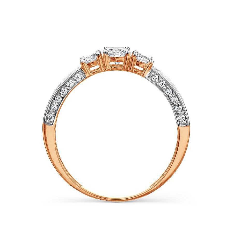 Ringe Zolotoy | Damen Ring Mit Zirkonias 585 Rotgold