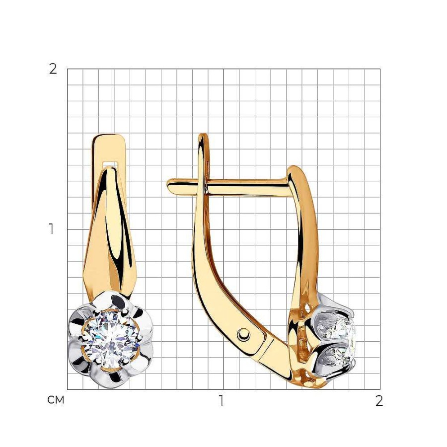 Ohrringe Zolotoy | Paar Ohrh Nger 585 Rotgold Zirkonia