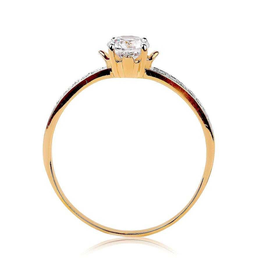 Ringe Zolotoy | Damen Ring Mit Zirkonia | 585 Rotgold Verlobungsring