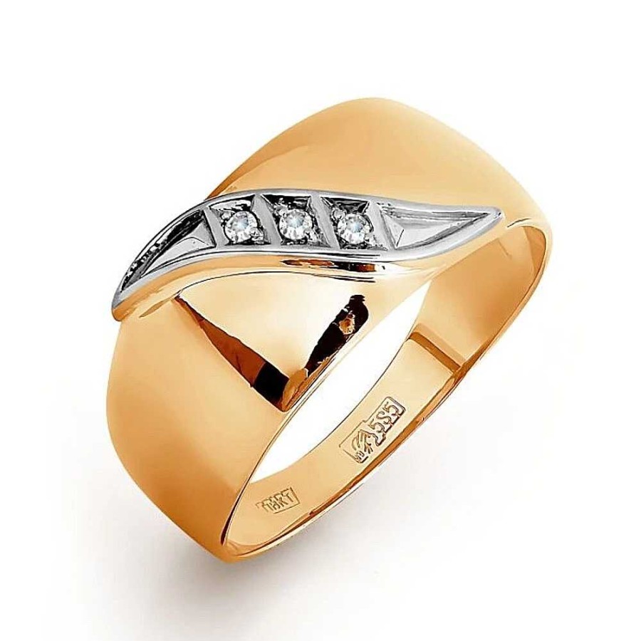 Ringe Zolotoy | Trauring Mit Zirkonia 585 Rotgold