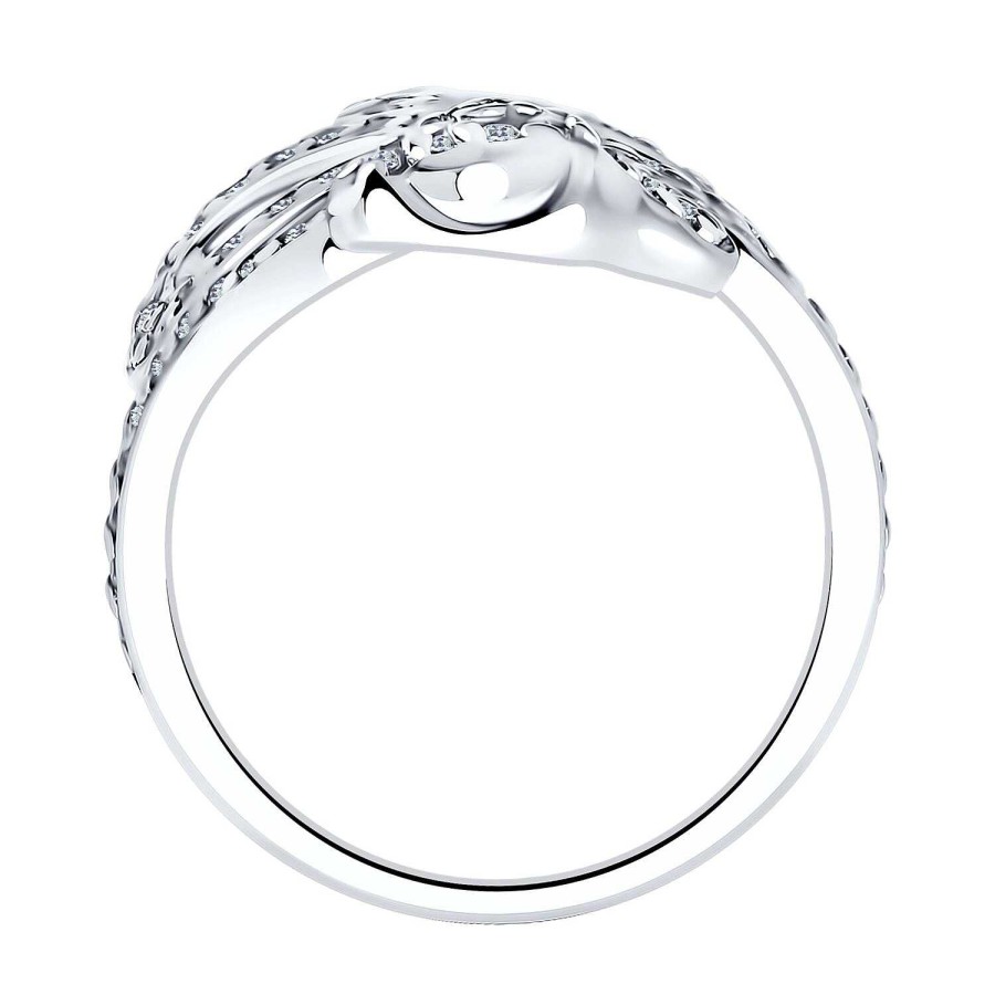 Ringe Zolotoy | Damen Ring "Schlange" 925 Silber Mit Zirkonia