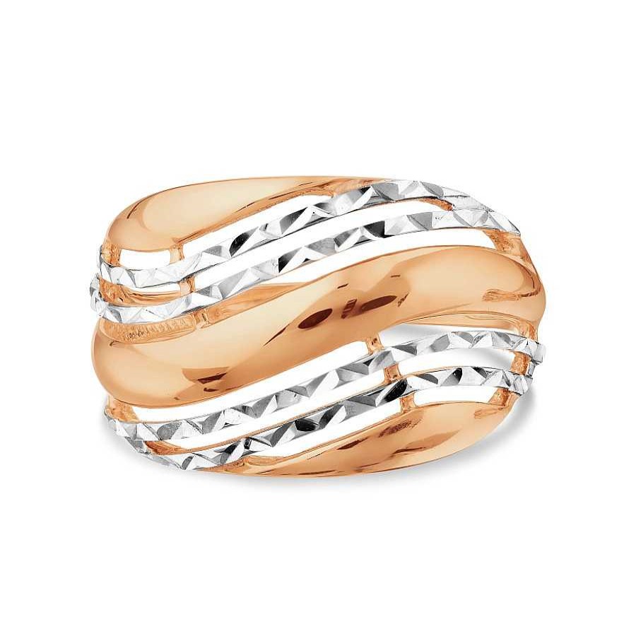 Ringe Zolotoy | Damen Ring 585 Rotgold Mit Diamantschliff