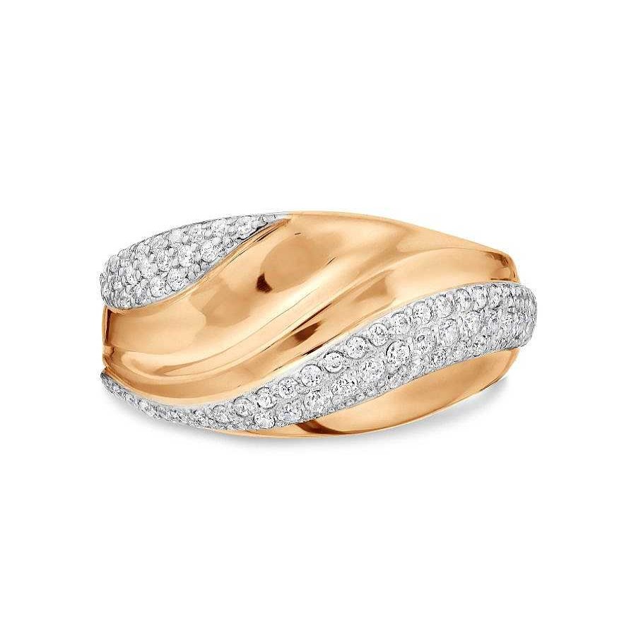 Ringe Zolotoy | Damen Ring Mit Zirkonia Element 585 Rotgold