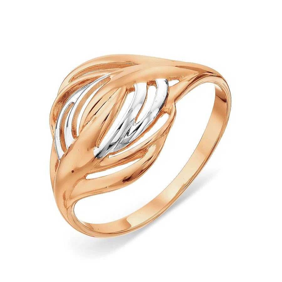 Ringe Zolotoy | Damen Ring 585 Rotgold Bicolor