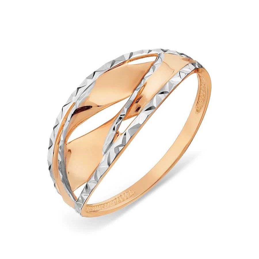 Ringe Zolotoy | Damen Ring 585 Rotgold - Diamantiert